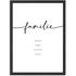 Poster Familie personalisiert mit Vornamen Schriftzug Kalligrafie Typografie Wandbilder Wohnzimmer Flur Geschenkidee Familie SpecialMe®preview
