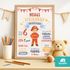 Poster für Jungen Steckbrief Feuerwehrmann personalisiert | Kinderposter mit Namen | Geschenk Weihnachten Geburtstagsgeschenk Weltall SpecialMe®preview