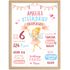 Poster für Mädchen personalisiert | Kinderposter Steckbrief mit Namen | Geschenk zum Geburtstag  Einschulung | Wanddeko Kinderzimmer SpecialMe®preview