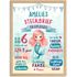Poster für Mädchen Steckbrief Meerjungfrau personalisiert | Kinderposter mit Namen | Geschenk zum Geburtstag | Wanddeko Kinderzimmer SpecialMe®preview