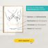 Poster Geschenk an das Brautpaar Hand in Hand Hände Line-Art Ringe Hochzeit personalisiert Namen und Datum SpecialMe®preview