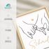 Poster Geschenk an das Brautpaar Hand in Hand Hände Line-Art Ringe Hochzeit personalisiert Namen und Datum SpecialMe®preview
