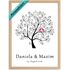 Poster Geschenk an das Brautpaar Hochzeit Baum Vogel-Pärchen mit Namen und Datum personalisiert SpecialMe®preview