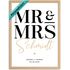 Poster Geschenk an das Brautpaar Mr & Mrs Hochzeit Bildgeschenk personalisiert mit Namen und Datum SpecialMe®preview