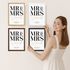 Poster Geschenk an das Brautpaar Mr & Mrs Hochzeit Bildgeschenk personalisiert mit Namen und Datum SpecialMe®preview