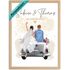 Poster Hochzeit Brautpaar mit Auto Figuren Namen Datum anpassbar Hochzeitsgeschenk SpecialMe®preview