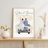 Poster Hochzeit Brautpaar mit Auto Figuren Namen Datum anpassbar Hochzeitsgeschenk SpecialMe®preview