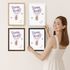 Poster Hochzeit Heiß-Luftballon Wedding Geschenk an das Brautpaar personalisiert mit Hochzeitsdatum und Wunschnamen SpecialMe®preview