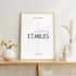 Poster Hochzeitsbild Just Married Geschenkidee Brautpaar personalisiert mit Datum Name Ort SpecialMe®preview