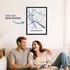 Poster Koordinaten Geschenk Stadtplan Landkarte personalisiert mit Wunschtext Geschenkidee für Sie und Ihn Partner Beste Freunde SpecialMe®preview