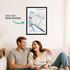 Poster Koordinaten Geschenk Stadtplan Landkarte personalisiert mit Wunschtext Geschenkidee für Sie und Ihn Partner Beste Freunde SpecialMe®preview
