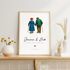 Poster personalisiertes Bild mit Namen & Datum Paar Geschenk zur Goldenen Hochzeit Ehejubiläum Hochzeitstag für Brautpaar & Ehepaar SpecialMe®preview
