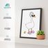 Poster Wandbild Home WC Deko Geschenkidee Badezimmer Bad Toilette Gänse-Design Digitaldruck SpecialMe®preview