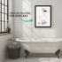 Poster Wandbild Home WC Deko Geschenkidee Badezimmer Bad Toilette Gänse-Design Digitaldruck SpecialMe®preview