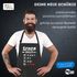 Premium Grill-Schürze für Männer Aufdruck Seriengriller Strichliste Fleisch Kein Gemüse Fun Motiv Moonworks®preview