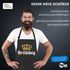 Premium Grill-Schürze für Männer bedruckt Aufschrift Grillkönig Krone Baumwolle Moonworks®preview
