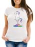 Pups Einhorn Damen T-Shirt Slim Fit Moonworks®preview