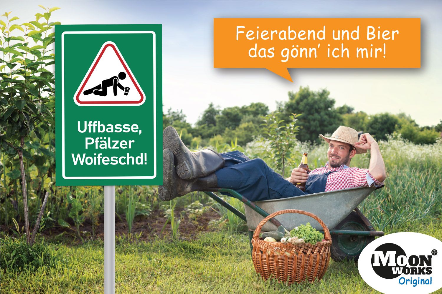 PVC Schild lustige Sprüche Alkohol Pfalz Weinfest Warnschild Achtung