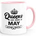Queens are born in {style_variation_string} Geburtstags Spruch Kaffee-Tasse MoonWorks®preview