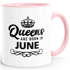 Queens are born in {style_variation_string} Geburtstags Spruch Kaffee-Tasse MoonWorks®preview