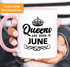 Queens are born in {style_variation_string} Geburtstags Spruch Kaffee-Tasse MoonWorks®preview