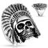 Ring Herren Totenkopf Indiander Biker Skull Gothic Punk Massiv Rocker Edelstahlpreview