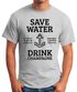 Save water drink Champagne Herren T-Shirt Fun-Shirt Moonworks®preview