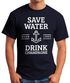 Save water drink Champagne Herren T-Shirt Fun-Shirt Moonworks®preview