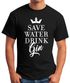 Save water drink Gin Herren T-Shirt Spruch Shirt Moonworks®preview