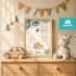 SpecialMe® Baby Poster mit Geburtsdaten personalisierbar Storch Teddy Kunstdruck Geschenk Geburt preview