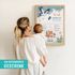 SpecialMe® Baby Poster mit Geburtsdaten personalisierbar Storch Teddy Kunstdruck Geschenk Geburt preview