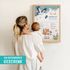 SpecialMe® Baby Poster mit Geburtsdaten personalisierbar Storch Teddy Kunstdruck Geschenk Geburt preview