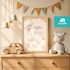SpecialMe® Baby Poster mit Geburtsdaten personalisieren Schäfchen Ballon Wandbild Babyzimmer Geschenk Geburtpreview