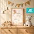SpecialMe® Baby Poster mit Geburtsdaten personalisieren Schäfchen Ballon Wandbild Babyzimmer Geschenk Geburtpreview