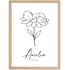 SpecialMe® Baby Poster mit Geburtsdaten personalisiert - Geburtsposter mit Name & Datum – Wandbild zur Geburt – Geschenk zur Geburt & Babyzimmer-Deko – Motiv Blumepreview