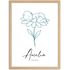 SpecialMe® Baby Poster mit Geburtsdaten personalisiert - Geburtsposter mit Name & Datum – Wandbild zur Geburt – Geschenk zur Geburt & Babyzimmer-Deko – Motiv Blumepreview