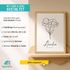 SpecialMe® Baby Poster mit Geburtsdaten personalisiert - Geburtsposter mit Name & Datum – Wandbild zur Geburt – Geschenk zur Geburt & Babyzimmer-Deko – Motiv Blumepreview