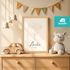 SpecialMe® Baby Poster mit Geburtsdaten personalisiert - Geburtsposter mit Name & Datum – Wandbild zur Geburt – Geschenk zur Geburt & Babyzimmer-Deko – Motiv Blumepreview