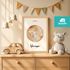 SpecialMe® Baby Poster mit Sternzeichen Illustration personalisierbar mit Geburtsdaten Wunschname Tierkreiszeichen Symbole preview