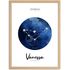 SpecialMe® Baby Poster mit Sternzeichen Illustration personalisierbar mit Geburtsdaten Wunschname Tierkreiszeichen Symbole preview