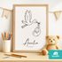 SpecialMe® Baby Poster personalisiert | Geburtsposter mit Storch | Name & Geburtsdatum | Geschenk zur Geburt | Wandbild fürs Babyzimmerpreview