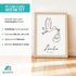SpecialMe® Baby Poster personalisiert | Geburtsposter mit Storch | Name & Geburtsdatum | Geschenk zur Geburt | Wandbild fürs Babyzimmerpreview