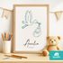 SpecialMe® Baby Poster personalisiert | Geburtsposter mit Storch | Name & Geburtsdatum | Geschenk zur Geburt | Wandbild fürs Babyzimmerpreview