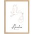 SpecialMe® Baby Poster personalisiert | Geburtsposter mit Storch | Name & Geburtsdatum | Geschenk zur Geburt | Wandbild fürs Babyzimmerpreview