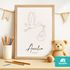 SpecialMe® Baby Poster personalisiert | Geburtsposter mit Storch | Name & Geburtsdatum | Geschenk zur Geburt | Wandbild fürs Babyzimmerpreview