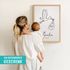 SpecialMe® Baby Poster personalisiert | Geburtsposter mit Storch | Name & Geburtsdatum | Geschenk zur Geburt | Wandbild fürs Babyzimmerpreview
