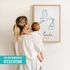 SpecialMe® Baby Poster personalisiert | Geburtsposter mit Storch | Name & Geburtsdatum | Geschenk zur Geburt | Wandbild fürs Babyzimmerpreview