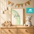 SpecialMe® Baby Poster personalisiert mit Regenbogen – Geburtsposter mit Name, Datum, Gewicht & Größe – Geschenk zur Geburt – Deko fürs Babyzimmerpreview