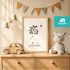 SpecialMe® Baby Poster personalisiert Pusteblume Geburtsposter mit Name & Datum personalisierte Wanddeko fürs Babyzimmer Geschenk zur Geburtpreview