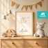 SpecialMe® Baby Poster personalisiert Pusteblume Geburtsposter mit Name & Datum personalisierte Wanddeko fürs Babyzimmer Geschenk zur Geburtpreview